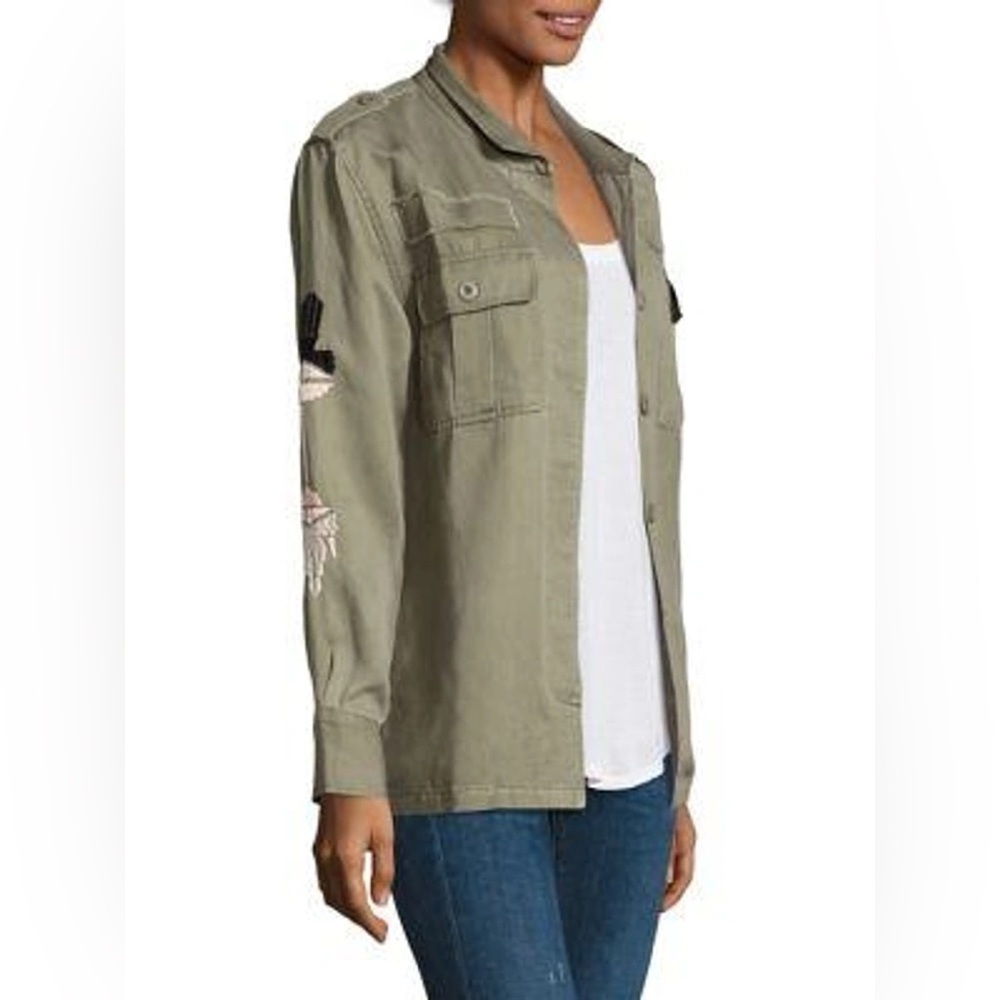 Rails Elliot Aztec Embroidery Military Jacket In Green (120) - Picture 5 of 10